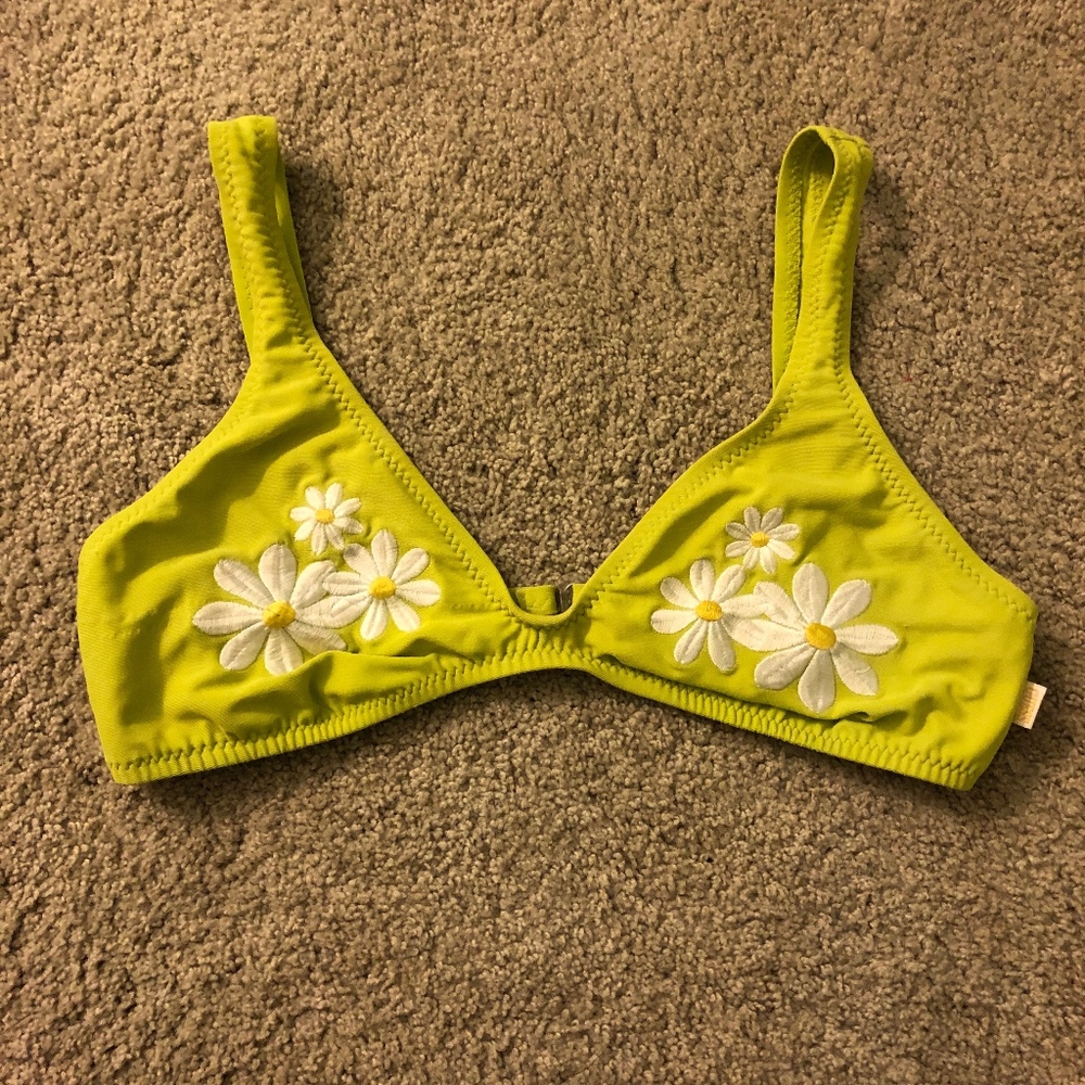 Yellow Flower Swim Top by Guess